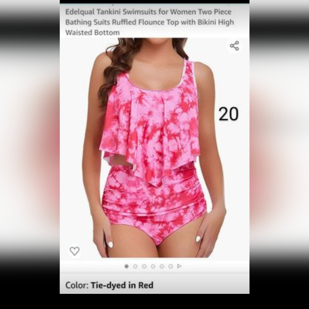 Brand New Edel Qual Flounce Top Tankini